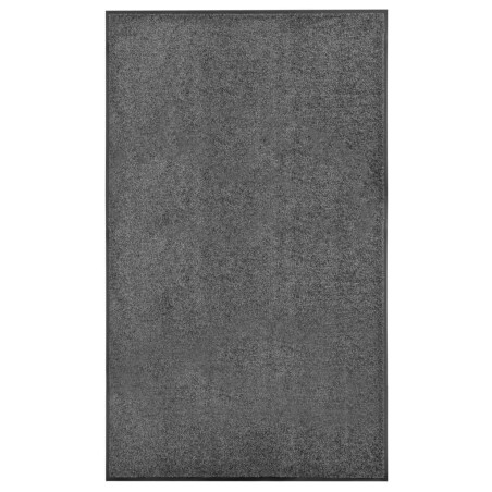 vidaXL Felpudo lavable gris antracita 90x150 cm