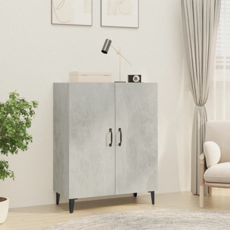 vidaXL Aparador de madera contrachapada gris hormigón 70x34x90 cm