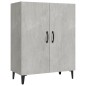 vidaXL Aparador de madera contrachapada gris hormigón 70x34x90 cm