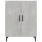 vidaXL Aparador de madera contrachapada gris hormigón 70x34x90 cm