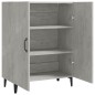 vidaXL Aparador de madera contrachapada gris hormigón 70x34x90 cm