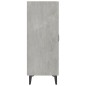 vidaXL Aparador de madera contrachapada gris hormigón 70x34x90 cm