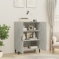 vidaXL Aparador de madera contrachapada gris hormigón 70x34x90 cm