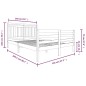 vidaXL Estructura de cama madera maciza marrón miel 140x200 cm vidaXL Estructura de cama madera maciza marrón miel 140x200 cm