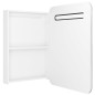 vidaXL Armario de baño con espejo LED blanco brillante 60x11x80 cm