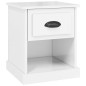 vidaXL Mesita de noche madera contrachapada blanco brillo 39x39x47,5cm vidaXL Mesita de noche madera contrachapada blanco brillo 39x39x47,5cm