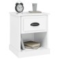 vidaXL Mesita de noche madera contrachapada blanco brillo 39x39x47,5cm vidaXL Mesita de noche madera contrachapada blanco brillo 39x39x47,5cm
