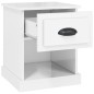 vidaXL Mesita de noche madera contrachapada blanco brillo 39x39x47,5cm vidaXL Mesita de noche madera contrachapada blanco brillo 39x39x47,5cm