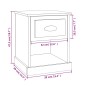 vidaXL Mesita de noche madera contrachapada blanco brillo 39x39x47,5cm vidaXL Mesita de noche madera contrachapada blanco brillo 39x39x47,5cm