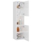vidaXL Armario de baño madera contrachapada blanco brillo 30x30x130 cm