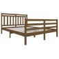 vidaXL Estructura de cama madera maciza marrón miel 5FT king 150x200cm vidaXL Estructura de cama madera maciza marrón miel 5FT king 150x200cm