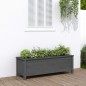 vidaXL Arriate elevado de jardín madera maciza pino gris 119,5x40x39cm vidaXL Arriate elevado de jardín madera maciza pino gris 119,5x40x39cm