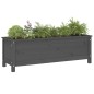 vidaXL Arriate elevado de jardín madera maciza pino gris 119,5x40x39cm vidaXL Arriate elevado de jardín madera maciza pino gris 119,5x40x39cm