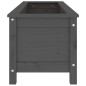 vidaXL Arriate elevado de jardín madera maciza pino gris 119,5x40x39cm vidaXL Arriate elevado de jardín madera maciza pino gris 119,5x40x39cm