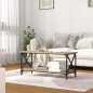vidaXL Mesa de centro madera y hierro roble Sonoma 100x45x45 cm