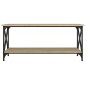 vidaXL Mesa de centro madera y hierro roble Sonoma 100x45x45 cm