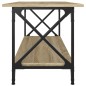 vidaXL Mesa de centro madera y hierro roble Sonoma 100x45x45 cm