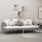 vidaXL Sofá cama de madera maciza de pino gris 90x200 cm vidaXL Sofá cama de madera maciza de pino gris 90x200 cm