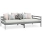 vidaXL Sofá cama de madera maciza de pino gris 90x200 cm vidaXL Sofá cama de madera maciza de pino gris 90x200 cm