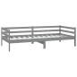 vidaXL Sofá cama de madera maciza de pino gris 90x200 cm vidaXL Sofá cama de madera maciza de pino gris 90x200 cm