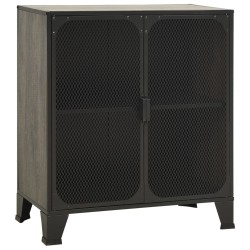 vidaXL Armario de almacenaje metal y MDF gris 72x36x82 cm