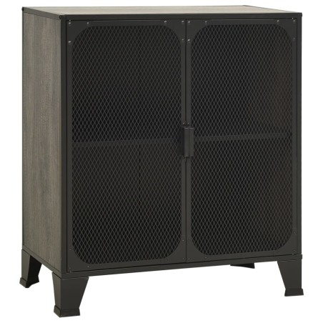 vidaXL Armario de almacenaje metal y MDF gris 72x36x82 cm