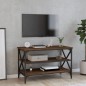 vidaXL Mueble para TV madera contrachapada marrón roble 80x40x50 cm vidaXL Mueble para TV madera contrachapada marrón roble 80x40x50 cm
