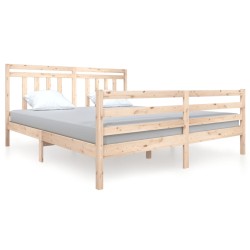 vidaXL Estructura de cama de madera maciza 6FT super king 180x200 cm