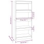 vidaXL Estantería/divisor madera contrachapada blanco 60x30x135 cm