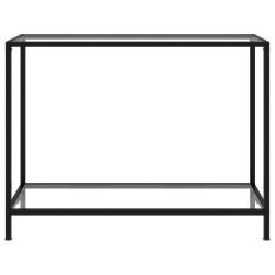 vidaXL Mesa de consola transparente vidrio templado 100x35x75 cm