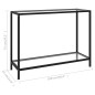 vidaXL Mesa de consola transparente vidrio templado 100x35x75 cm