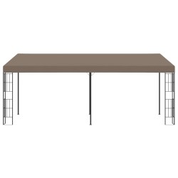 vidaXL Cenador con montaje en la pared gris taupe 6x3 m