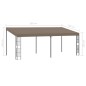 vidaXL Cenador con montaje en la pared gris taupe 6x3 m vidaXL Cenador con montaje en la pared gris taupe 6x3 m
