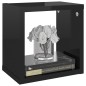 vidaXL Estantes cubo de pared 2 unidades negro brillo 22x15x22 cm vidaXL Estantes cubo de pared 2 unidades negro brillo 22x15x22 cm