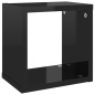 vidaXL Estantes cubo de pared 2 unidades negro brillo 22x15x22 cm vidaXL Estantes cubo de pared 2 unidades negro brillo 22x15x22 cm