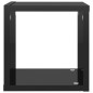 vidaXL Estantes cubo de pared 2 unidades negro brillo 22x15x22 cm vidaXL Estantes cubo de pared 2 unidades negro brillo 22x15x22 cm