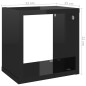 vidaXL Estantes cubo de pared 2 unidades negro brillo 22x15x22 cm vidaXL Estantes cubo de pared 2 unidades negro brillo 22x15x22 cm