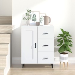 vidaXL Aparador de madera contrachapada blanco 69,5x34x90 cm