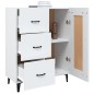 vidaXL Aparador de madera contrachapada blanco 69,5x34x90 cm