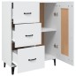 vidaXL Aparador de madera contrachapada blanco 69,5x34x90 cm