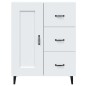 vidaXL Aparador de madera contrachapada blanco 69,5x34x90 cm