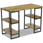 vidaXL Escritorio de oficina madera de mango 110x50x76 cm vidaXL Escritorio de oficina madera de mango 110x50x76 cm