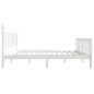 vidaXL Estructura de cama doble de madera maciza blanco 135x190 cm