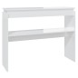 vidaXL Mesa consola madera contrachapada blanco brillante 102x30x80 cm vidaXL Mesa consola madera contrachapada blanco brillante 102x30x80 cm