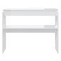 vidaXL Mesa consola madera contrachapada blanco brillante 102x30x80 cm vidaXL Mesa consola madera contrachapada blanco brillante 102x30x80 cm