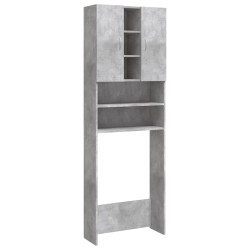 vidaXL Armario de lavadora gris hormigón 64x25,5x190 cm