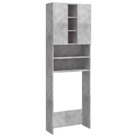vidaXL Armario de lavadora gris hormigón 64x25,5x190 cm