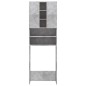 vidaXL Armario de lavadora gris hormigón 64x25,5x190 cm vidaXL Armario de lavadora gris hormigón 64x25,5x190 cm
