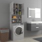 vidaXL Armario de lavadora gris hormigón 64x25,5x190 cm vidaXL Armario de lavadora gris hormigón 64x25,5x190 cm