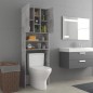vidaXL Armario de lavadora gris hormigón 64x25,5x190 cm vidaXL Armario de lavadora gris hormigón 64x25,5x190 cm